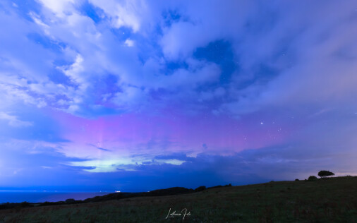 Nordlys bjergene i tordenvejr K9A7609