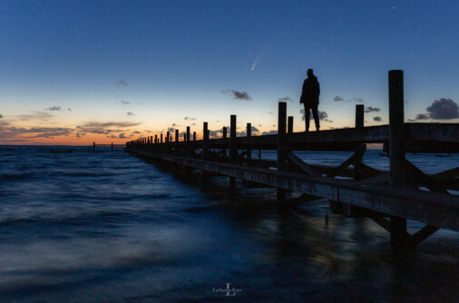120720 Ordrup strand mig og komet 1 2020